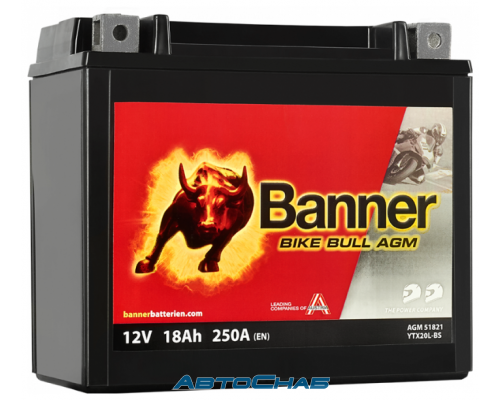 YTX20L-BS BANNER Bike Bull 18 AGM+гель 175x87x155